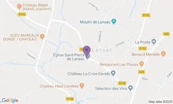Localisation Lansac Ap - 33710