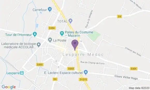 Localisation Lesparre Medoc - 33340