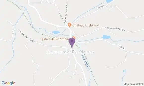 Localisation Lignan de Bordeaux Ap - 33360