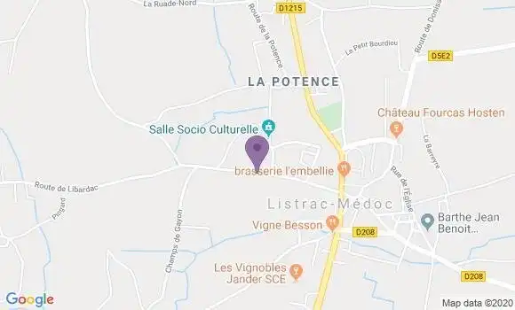 Localisation Listrac Medoc Bp - 33480