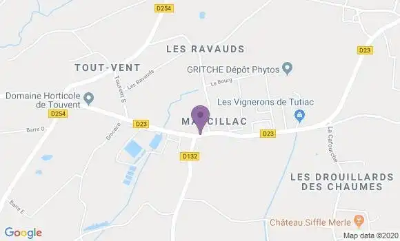 Localisation Marcillac Ap - 33860
