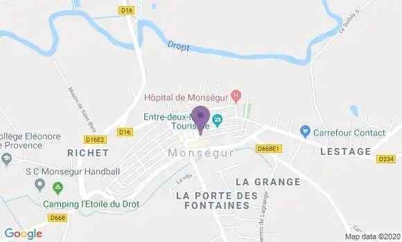 Localisation Monsegur - 33580