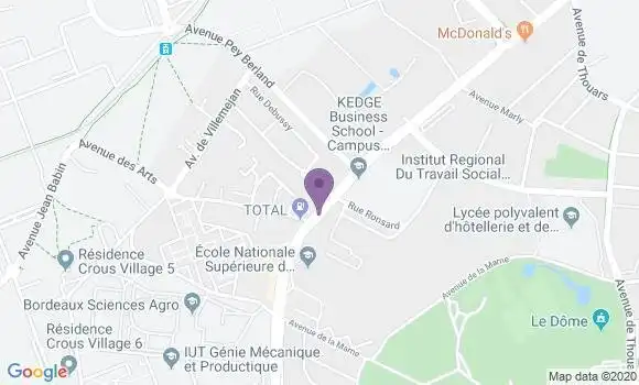 Localisation Talence Santillane Bp - 33400