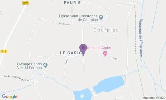 Localisation Naujan et Postiac Ap - 33420