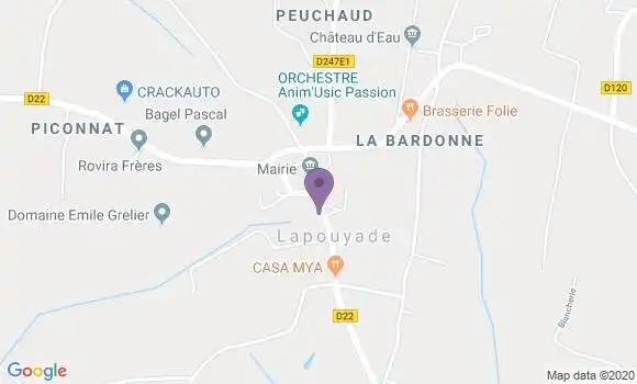 Localisation Lapouyade Ap - 33620