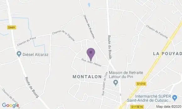 Localisation Peujard Ap - 33240