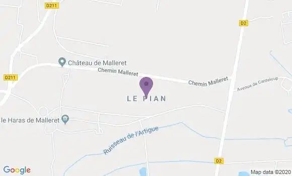 Localisation Le Pian Medoc Bp - 33290