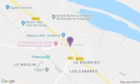 Localisation Podensac - 33720