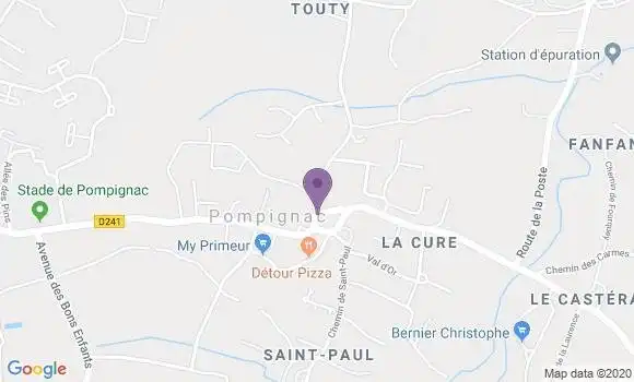 Localisation Pompignac Bp - 33370
