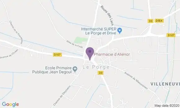 Localisation Le Porge Bp - 33680