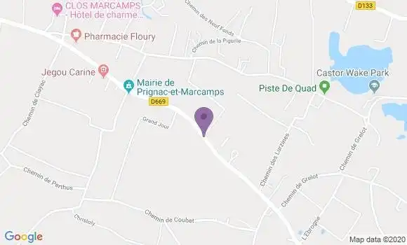 Localisation Prignac et Marcamps Ap - 33710