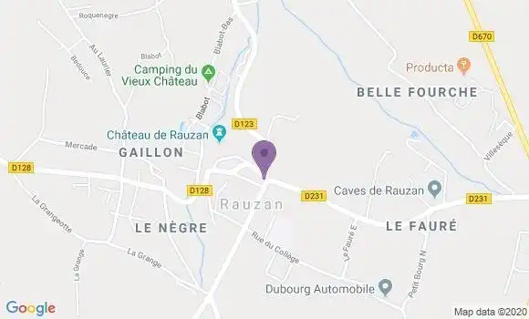 Localisation Rauzan - 33420