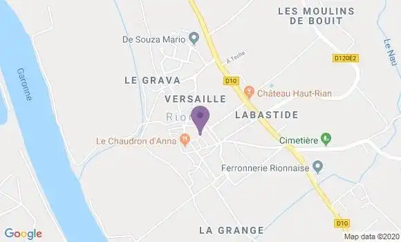 Localisation Rions Bp - 33410