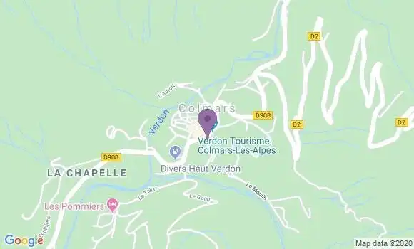 Localisation Colmars les Alpes - 04370