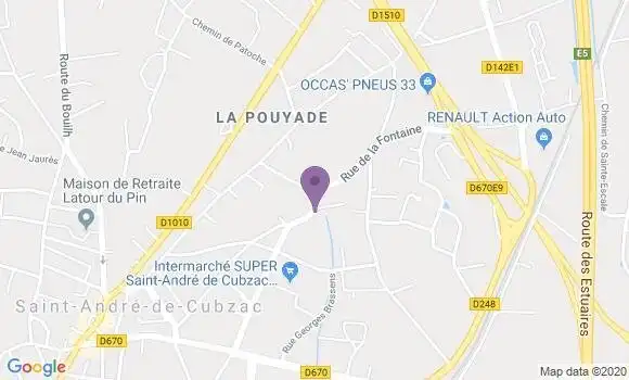 Localisation Saint Andre de Cubzac - 33240