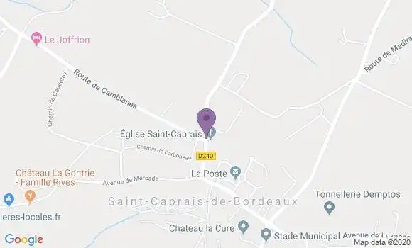 Localisation Saint Caprais de Bordeaux Bp - 33880