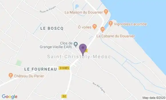 Localisation Saint Christoly de Medoc Ap - 33340