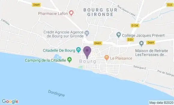 Localisation Saint Ciers de Canesse Ap - 33710