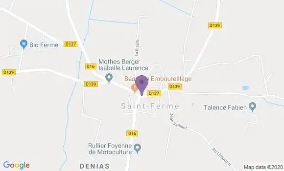 Localisation Saint Ferme Ap - 33580