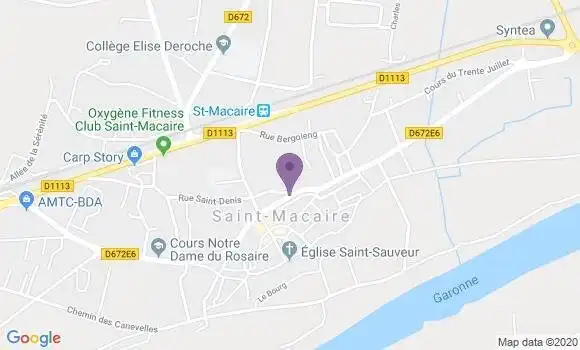 Localisation Saint Macaire - 33490