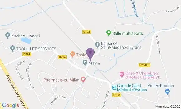 Localisation Saint Medard d