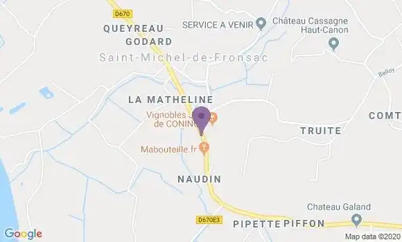 Localisation Saint Michel de Fronsac Ap - 33126
