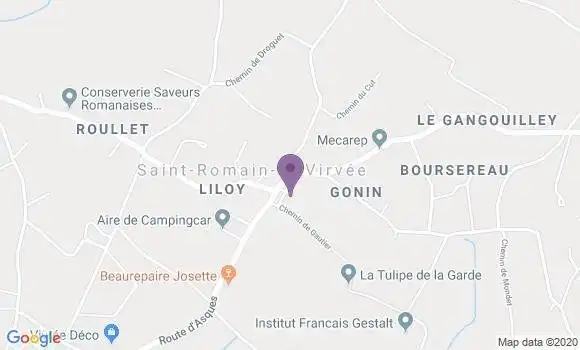 Localisation Saint Romain la Virvee Ap - 33240