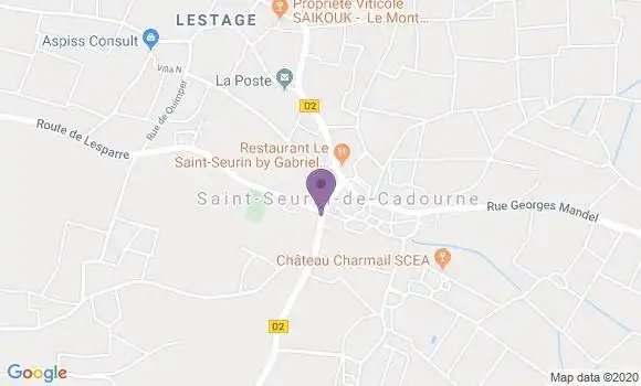 Localisation Saint Seurin de Cadourne Ap - 33180