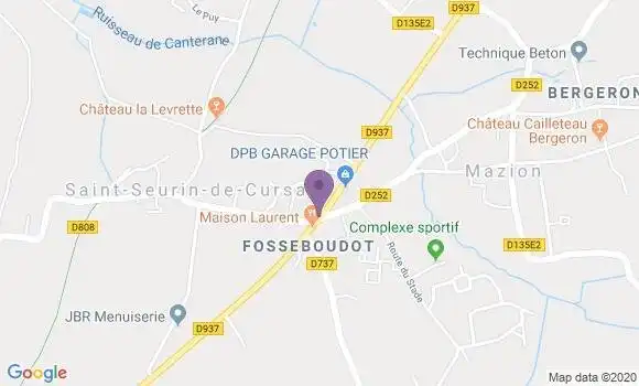 Localisation Saint Seurin de Cursac Bp - 33390