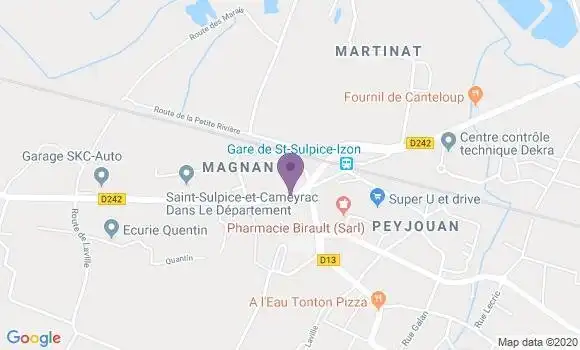 Localisation Saint Sulpice et Cameyrac Bp - 33450