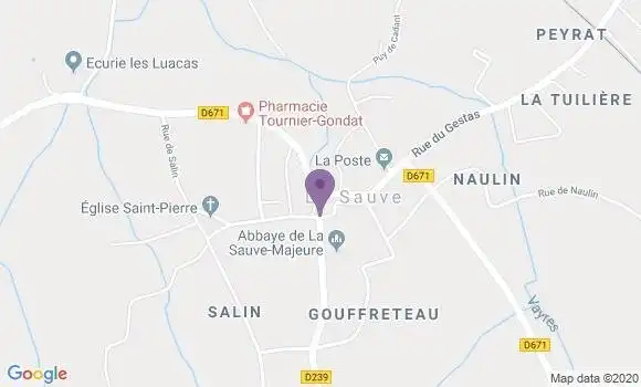 Localisation La Sauve Bp - 33670