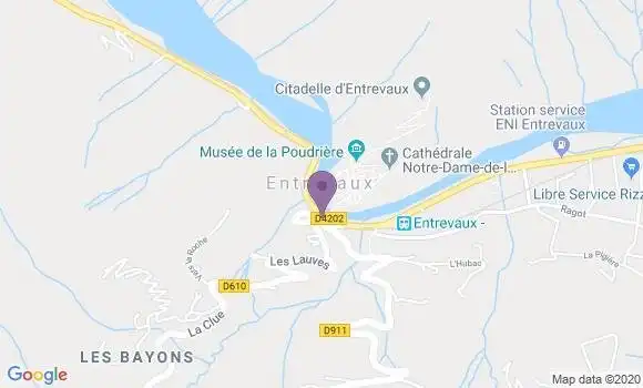 Localisation Entrevaux - 04320
