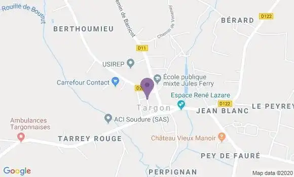 Localisation Targon Bp - 33760