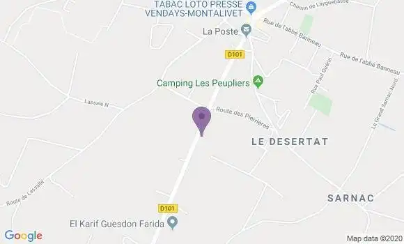 Localisation Vendays Montalivet - 33930