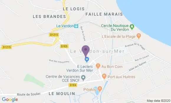 Localisation Le Verdon sur Mer Bp - 33123