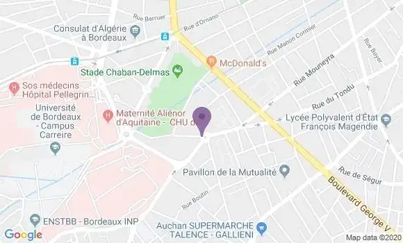 Localisation Bordeaux Saint Augustin Bp - 33000