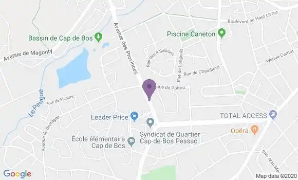 Localisation Pessac Cap de Bos Bp - 33600