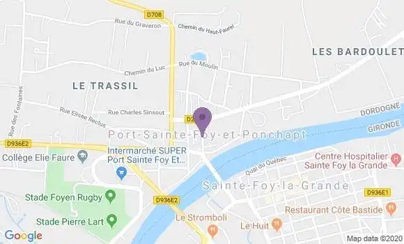 Localisation Port Ste Foy et Ponchapt Ap - 33220