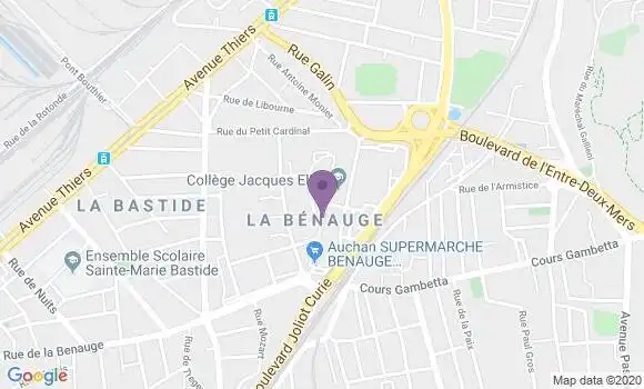 Localisation Bordeaux Benauge Bp - 33100