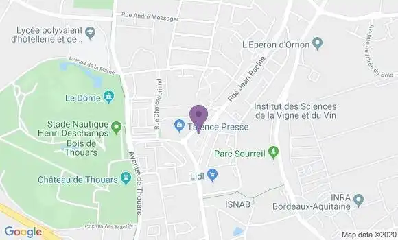 Localisation Talence Thouars Bp - 33400