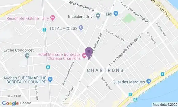 Localisation Bordeaux les Chartrons - 33300