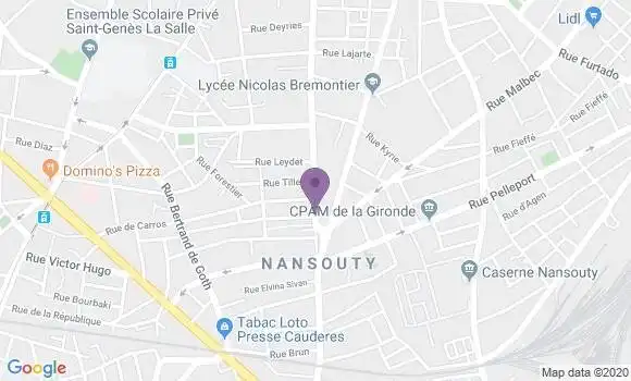 Localisation Bordeaux Nansouty - 33800