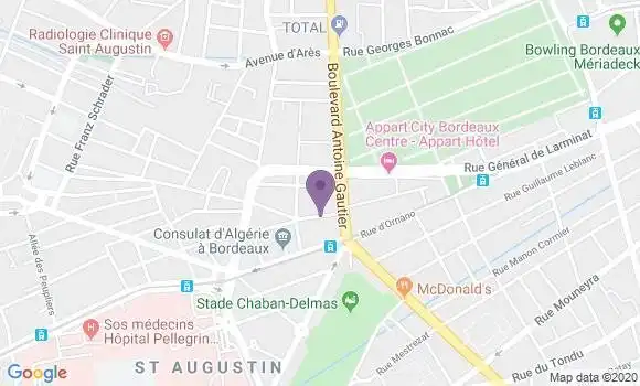 Localisation Bordeaux Saint Augustin - 33000