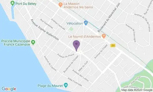 Localisation Andernos les Bains Ap - 33510