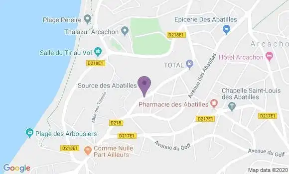Localisation Arcachon Cote d