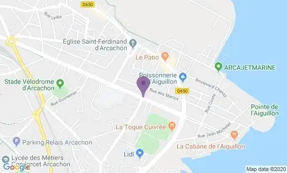 Localisation Arcachon la Sica Ap - 33120