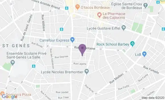 Localisation Bordeaux Bel Air Bp - 33200