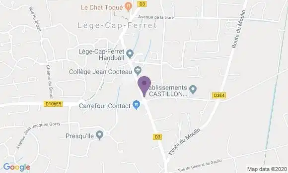 Localisation Lege Cap Ferret Bourg Bp - 33950