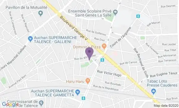 Localisation Talence Saint Genes Ap - 33400