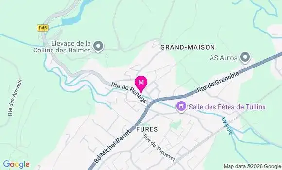 Localisation Tullins Fures - 38210
